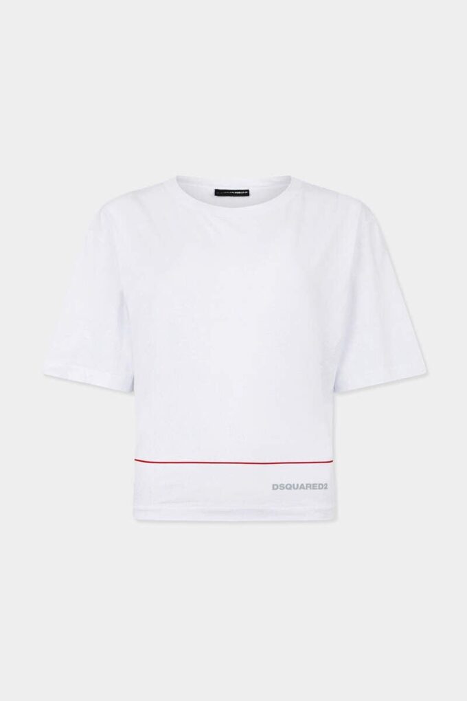 Dsquared2 Tape kort T-skjorte med luftig passform Dsquared2 Tape kort T-skjorte med luftig passform