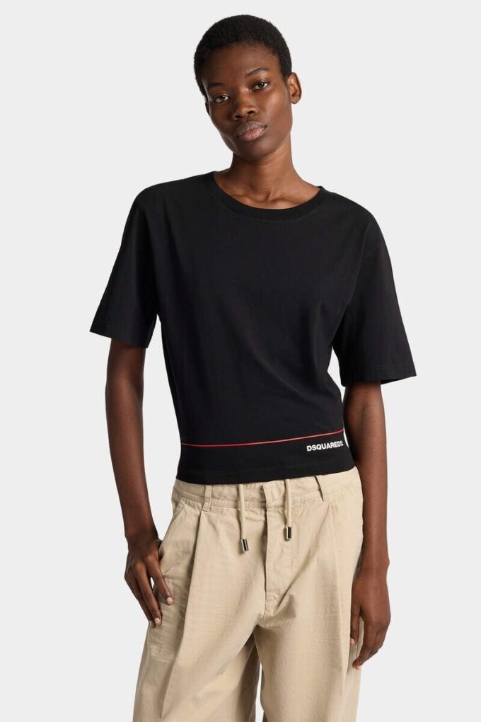 Dsquared2 Tape kort T-skjorte med luftig passform