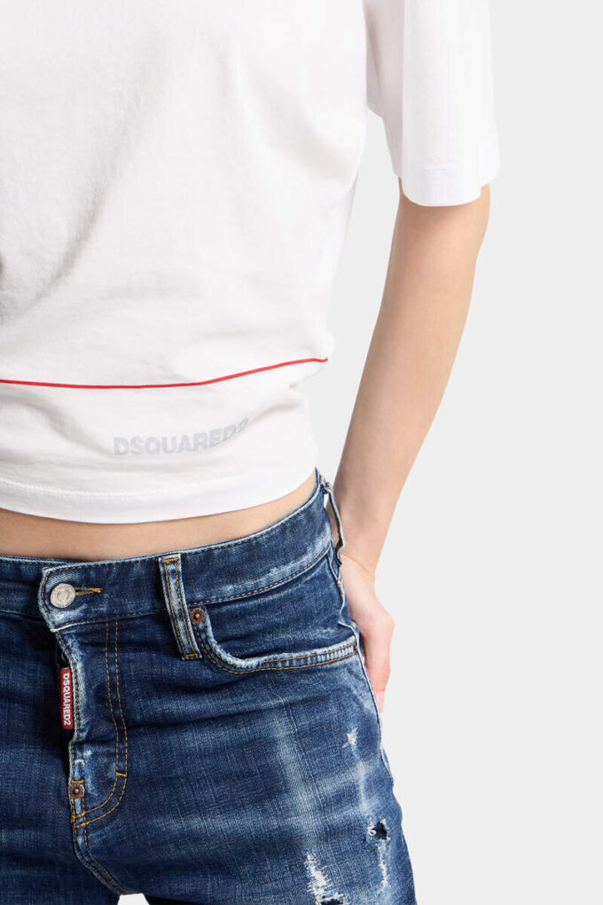 Dsquared2 Tape kort T-skjorte med luftig passform Dsquared2 Tape kort T-skjorte med luftig passform