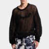 Dsquared2s karakteristiske pullover med åpent mønster
