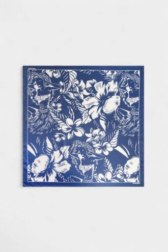 Foulard med dansende blomster