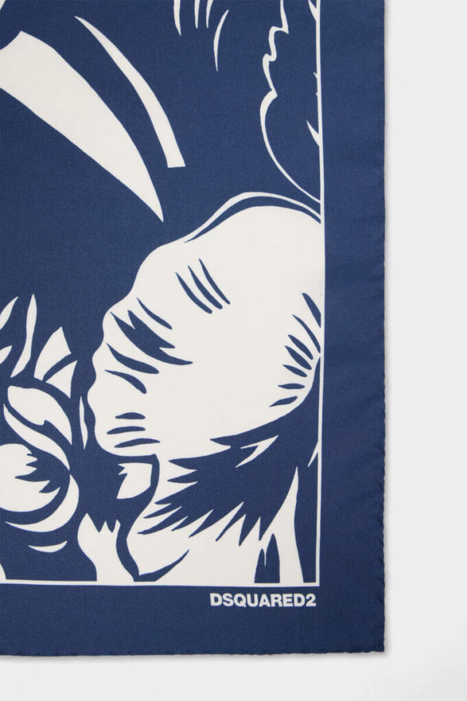 Foulard med dansende blomster