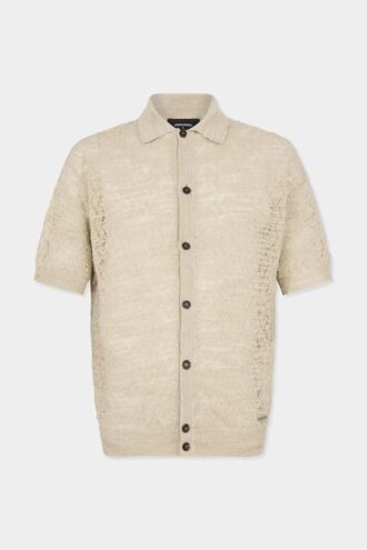 Gjennomsiktig strikket cardigan