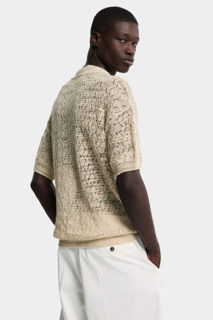 Gjennomsiktig strikket cardigan