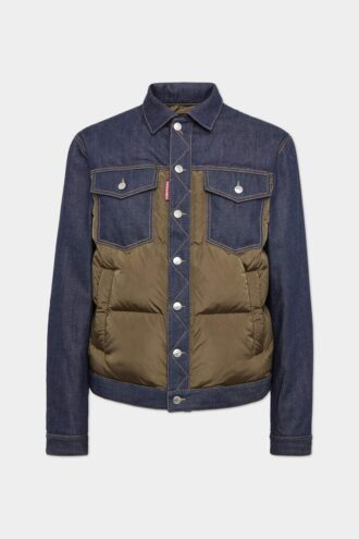 Hybrid puffer-Jeansjakke