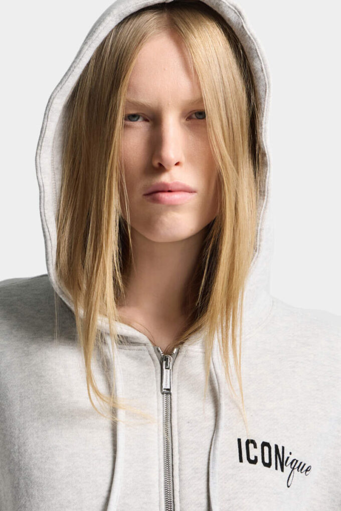 Iconique Boyfriend Fit-hettegenser med glidelås