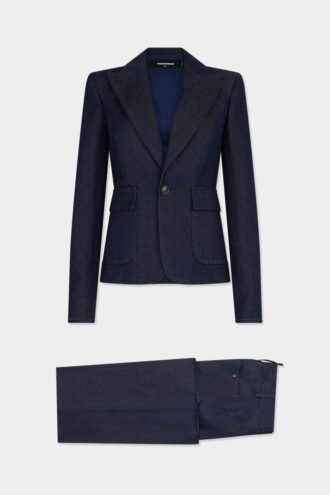 Indigo-vasket denimdrakt