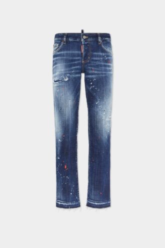 Jenna-jeans med medium røde flekker