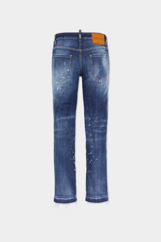 Jenna-jeans med medium røde flekker
