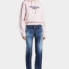 Jenna-jeans med medium røde flekker