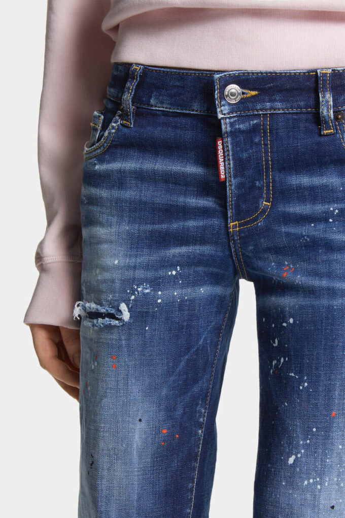 Jenna-jeans med medium røde flekker