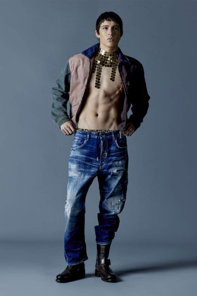 Kawaii-Jeans med medium vask