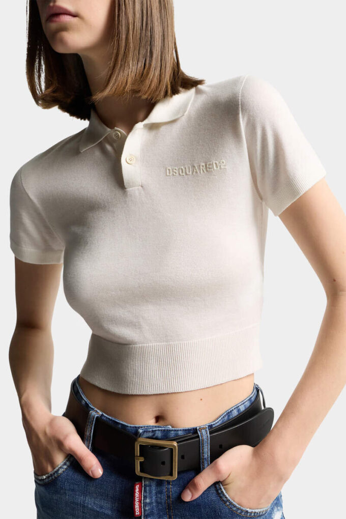 Kort strikket polo