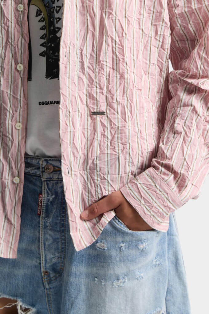 Krøllet oversized skjorte