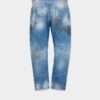 Lys, slitt vask, bro-Jeans