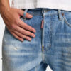 Lys, slitt vask, bro-Jeans