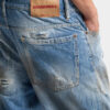 Lys, slitt vask, bro-Jeans