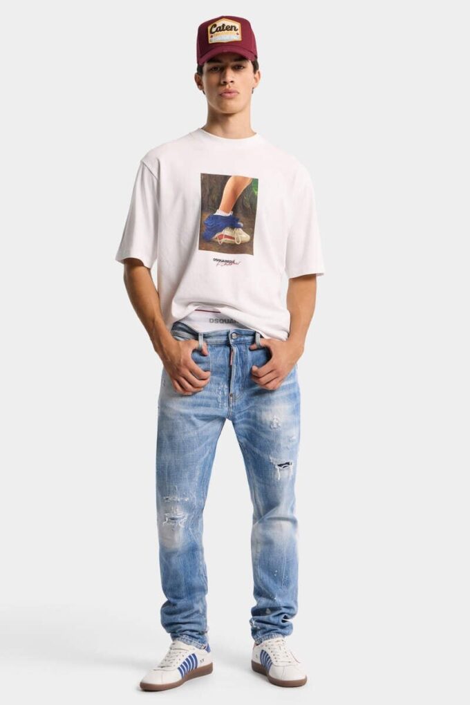 Lysvaskede Teddy-Jeans