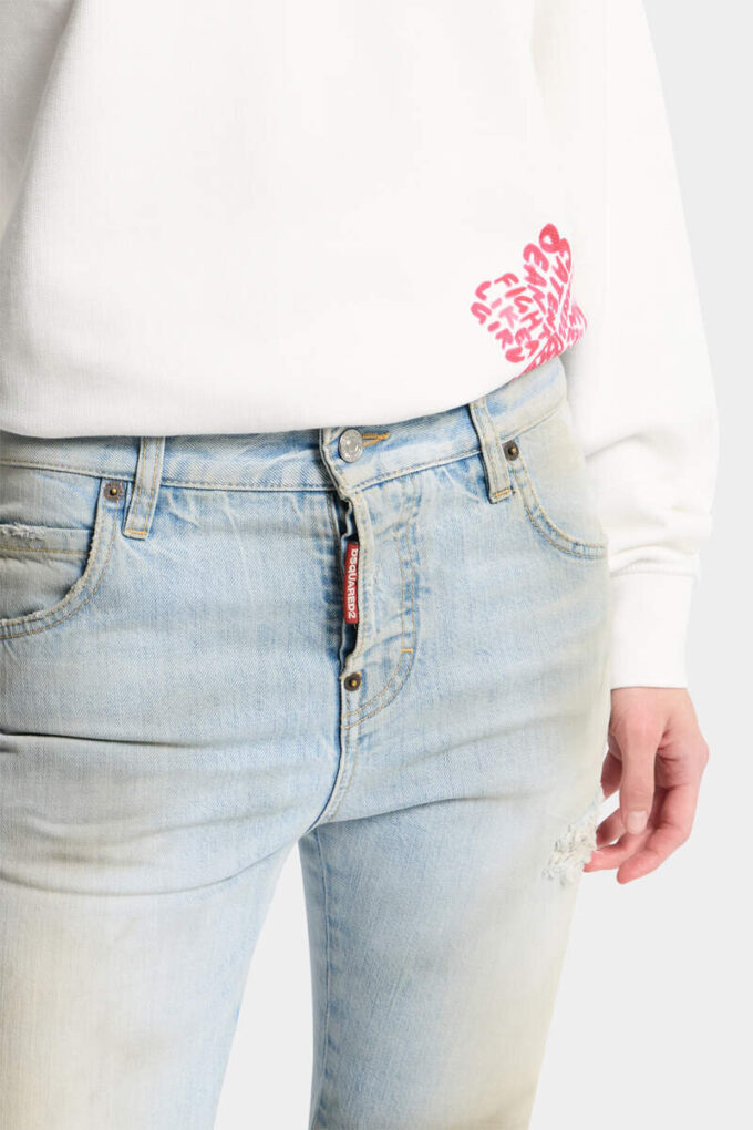 Lysvaskede Teddy-Jeans