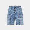 Lysvaskede utility-shorts