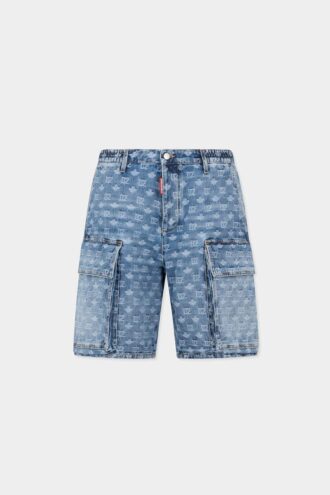 Lysvaskede utility-shorts