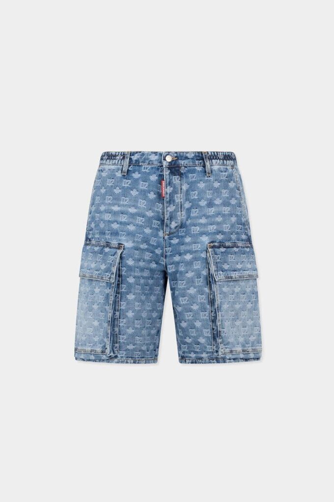 Lysvaskede utility-shorts