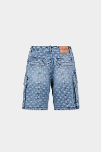 Lysvaskede utility-shorts