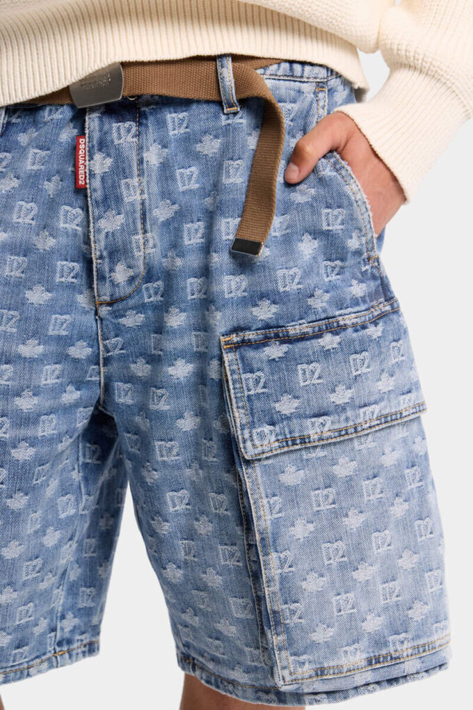 Lysvaskede utility-shorts