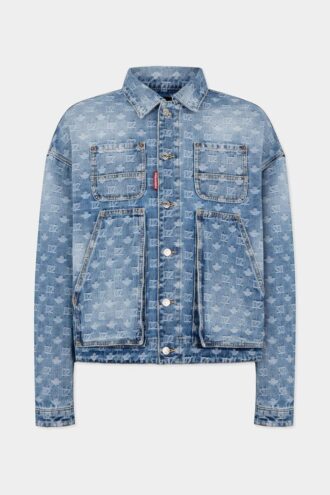 Lysvasket utility-Jeans-jakke