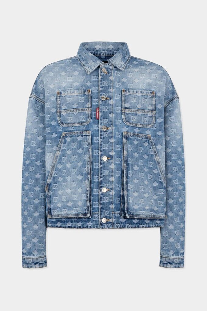 Lysvasket utility-Jeans-jakke