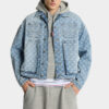 Lysvasket utility-Jeans-jakke