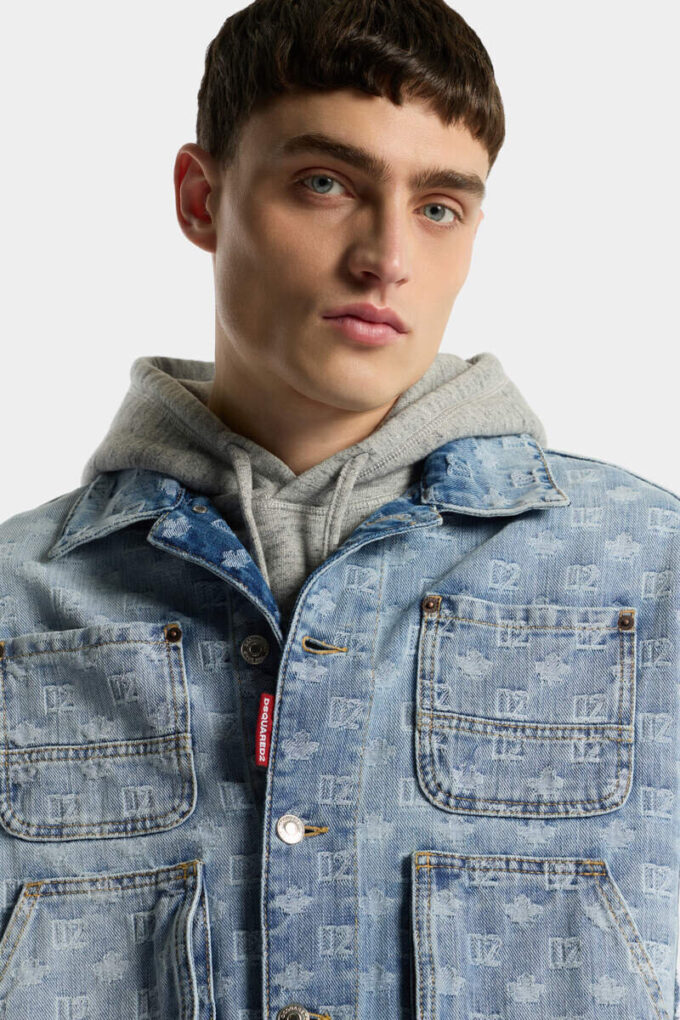 Lysvasket utility-Jeans-jakke