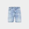 Marineblå shorts med lys vask