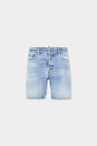 Marineblå shorts med lys vask Marineblå shorts med lys vask