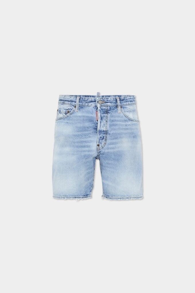 Marineblå shorts med lys vask