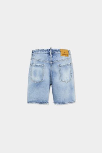 Marineblå shorts med lys vask Marineblå shorts med lys vask