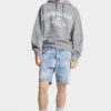 Marineblå shorts med lys vask