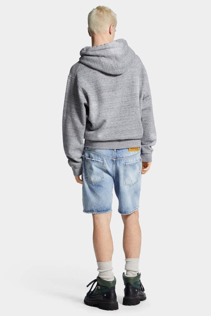 Marineblå shorts med lys vask