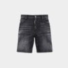 Marineblå shorts med svart tåkevask