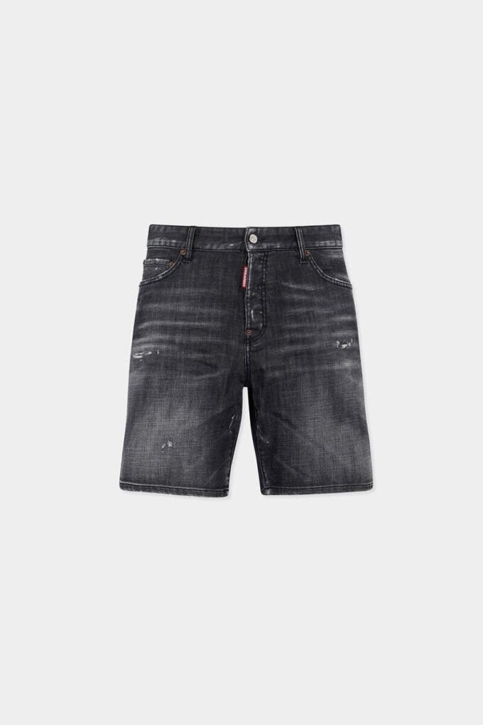 Marineblå shorts med svart tåkevask