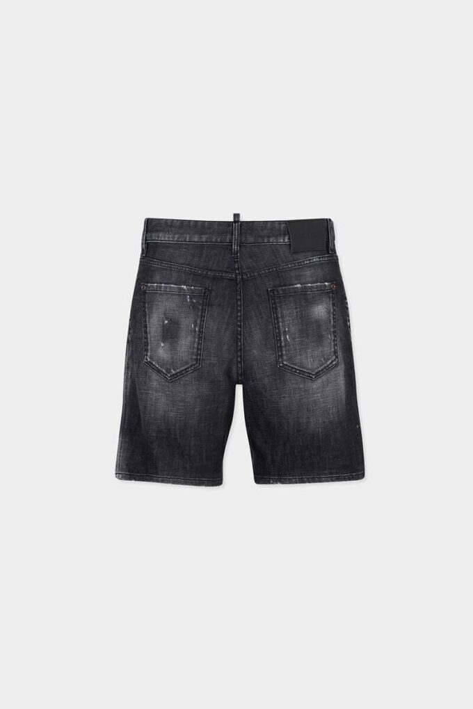Marineblå shorts med svart tåkevask