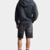 Marineblå shorts med svart tåkevask