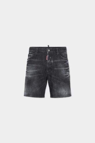 Marineblå shorts med svart vask