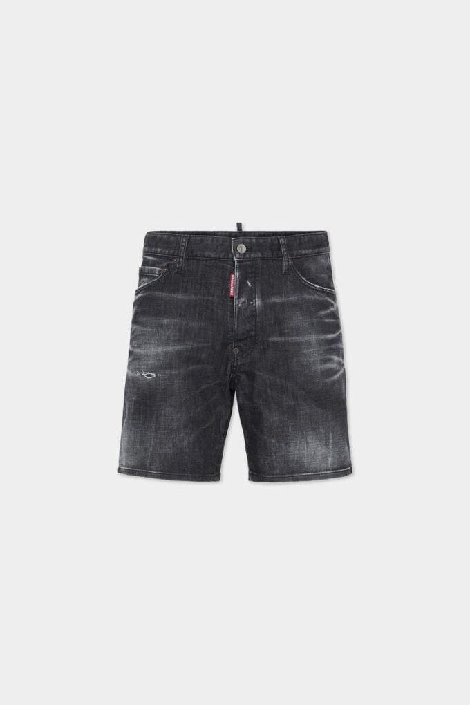 Marineblå shorts med svart vask