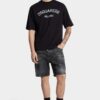 Marineblå shorts med svart vask