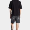 Marineblå shorts med svart vask