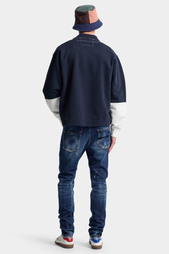 Medium rød flekkvaskede Teddy-Jeans Medium rød flekkvaskede Teddy-Jeans