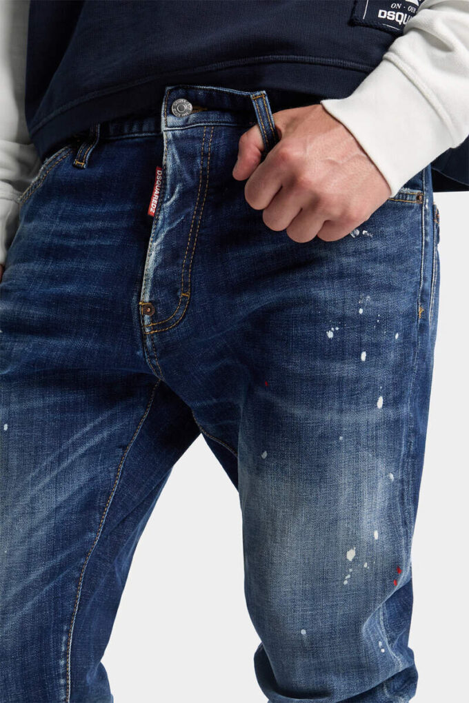 Medium rød flekkvaskede Teddy-Jeans Medium rød flekkvaskede Teddy-Jeans