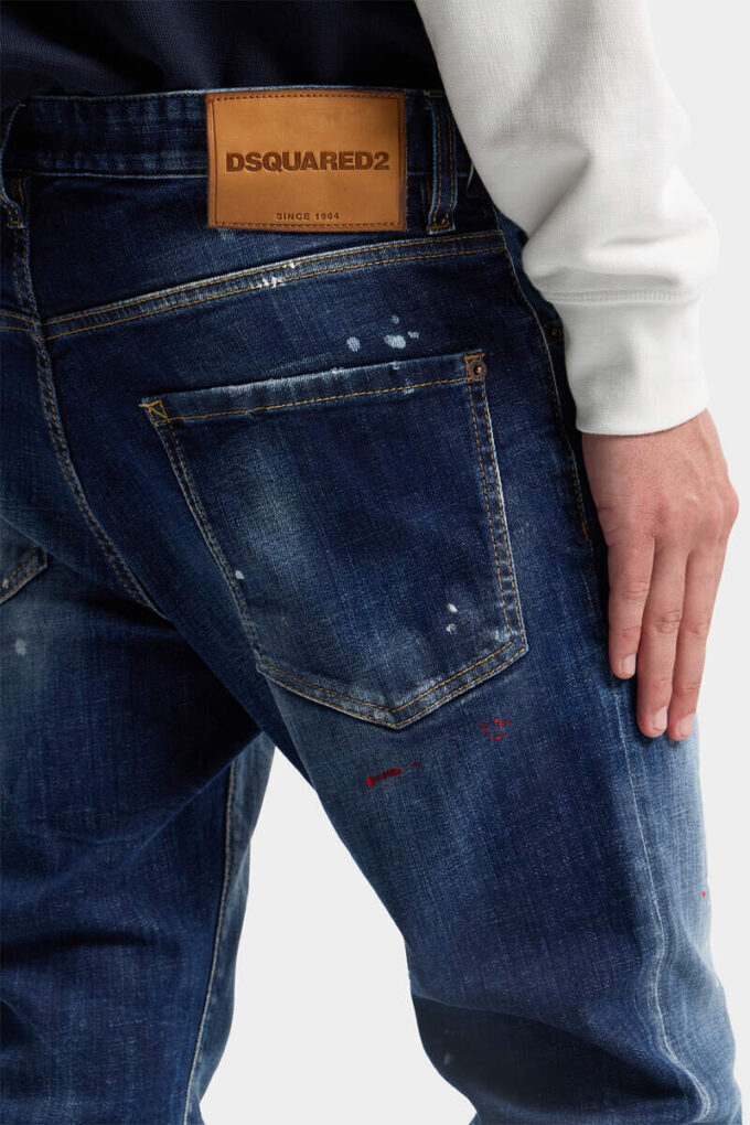 Medium rød flekkvaskede Teddy-Jeans Medium rød flekkvaskede Teddy-Jeans
