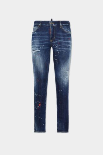 Medium røde flekker, medium vask, medium midje, Jennifer-Jeans